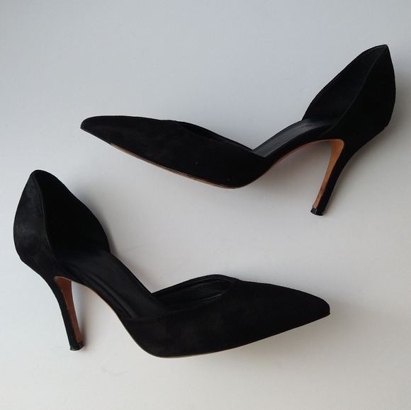 Vince Celeste D'orsay Black Suede Heels - Picture 7 of 16